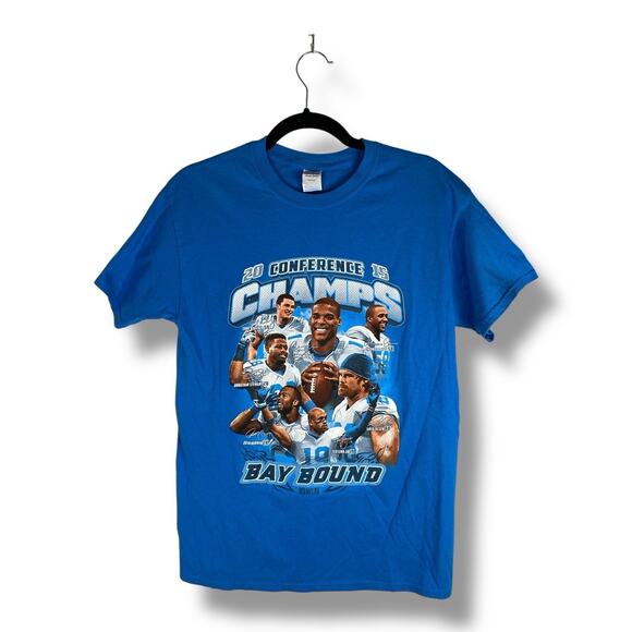 NFL 2015 Carolina Panthers Conference Champs T-Shirt Medium Blue - Picture 1 of 5